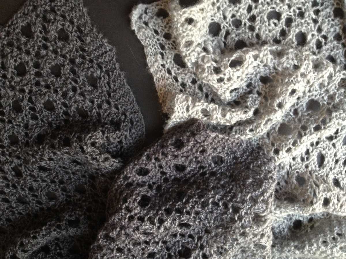 2 row lace scarf knitting pattern