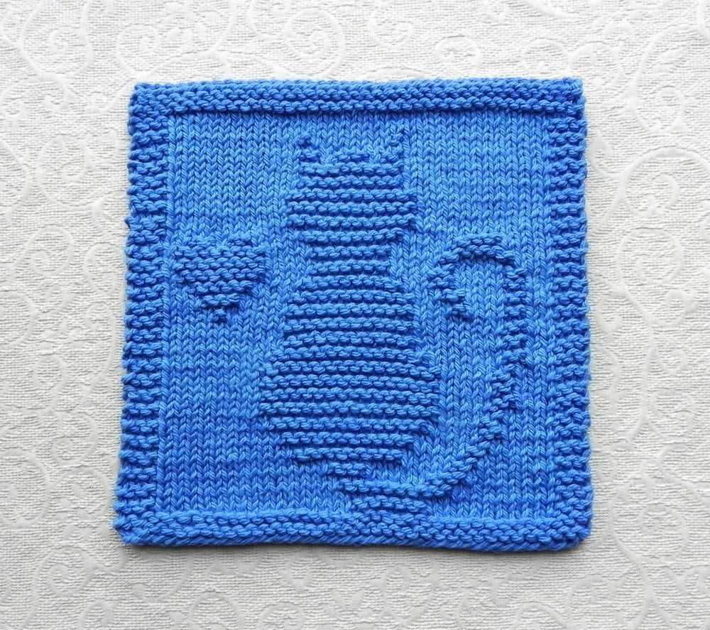Knitted heart dishcloth pattern by emily