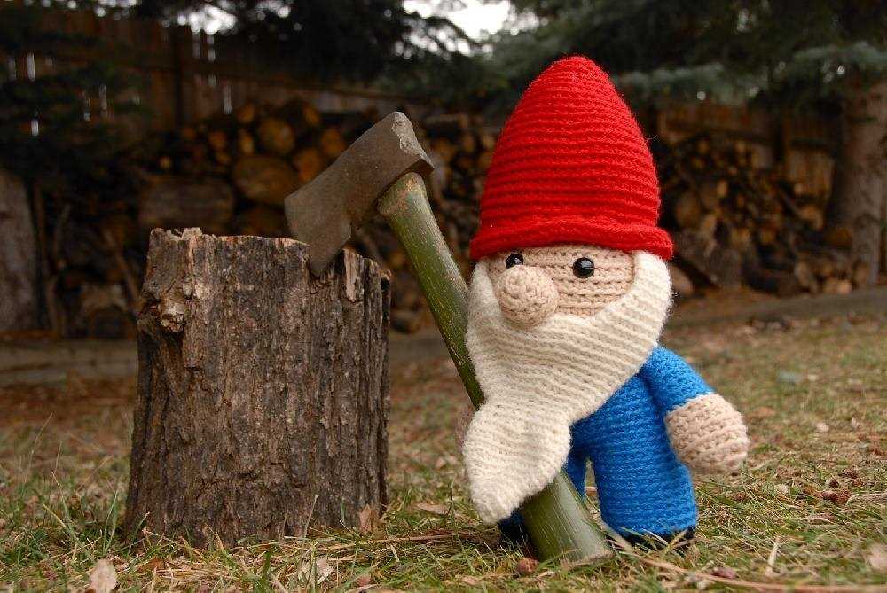 Gnome hat pattern knitting