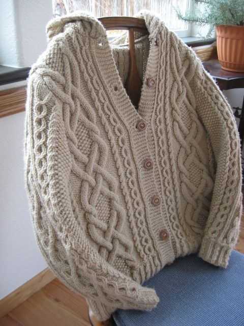Cable cardigan knitting pattern