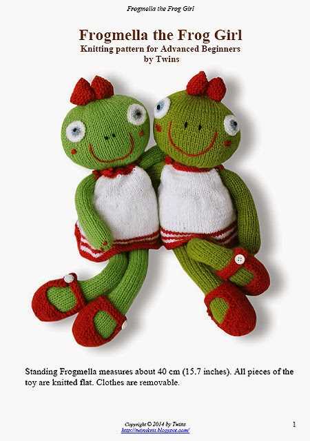 Knitting frog pattern