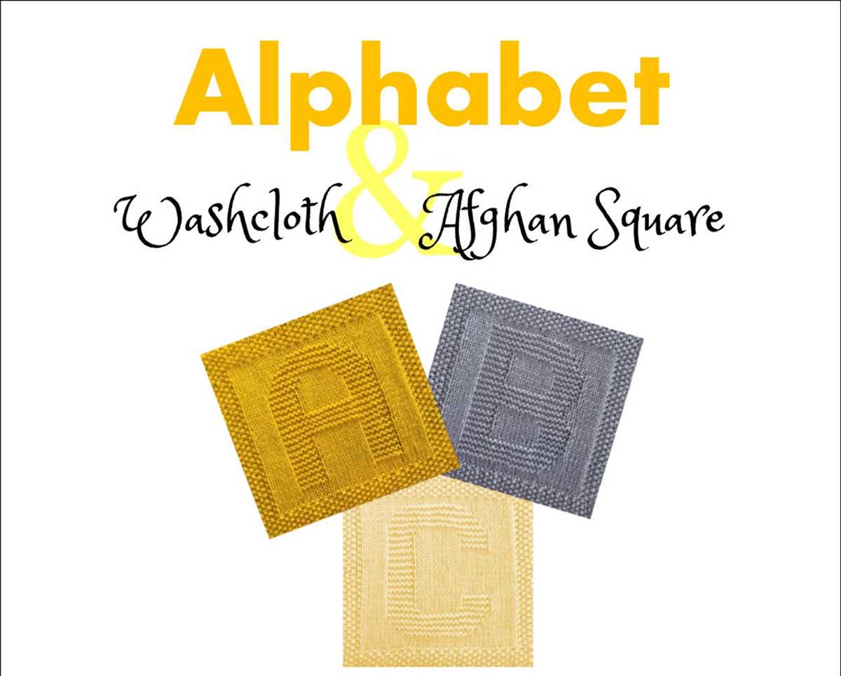 Alphabet knitting pattern