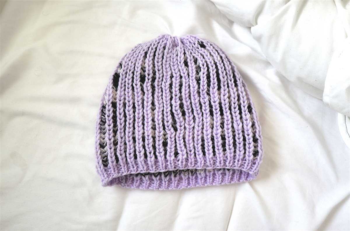 1x1 rib knit hat pattern