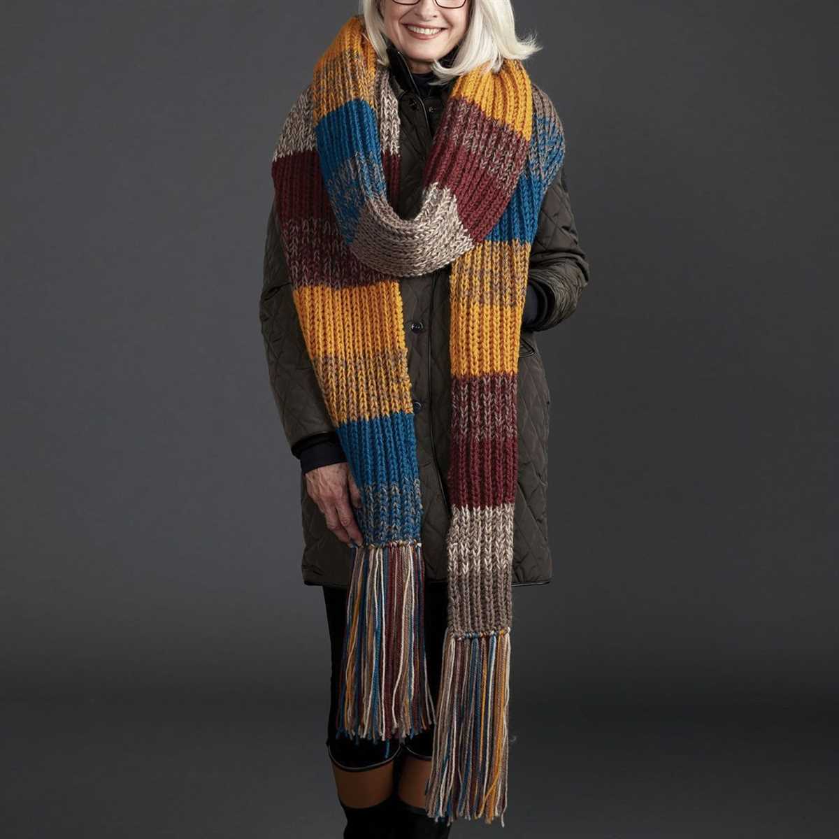 Mens knitted scarf pattern
