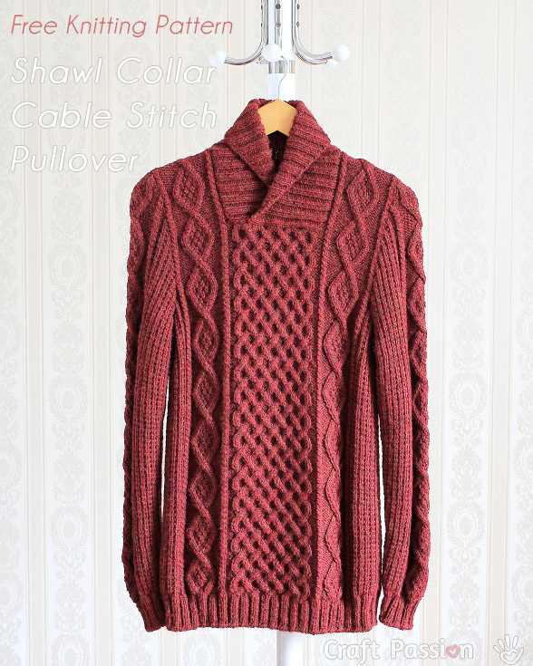 Mens sweater knitting pattern shawl collar