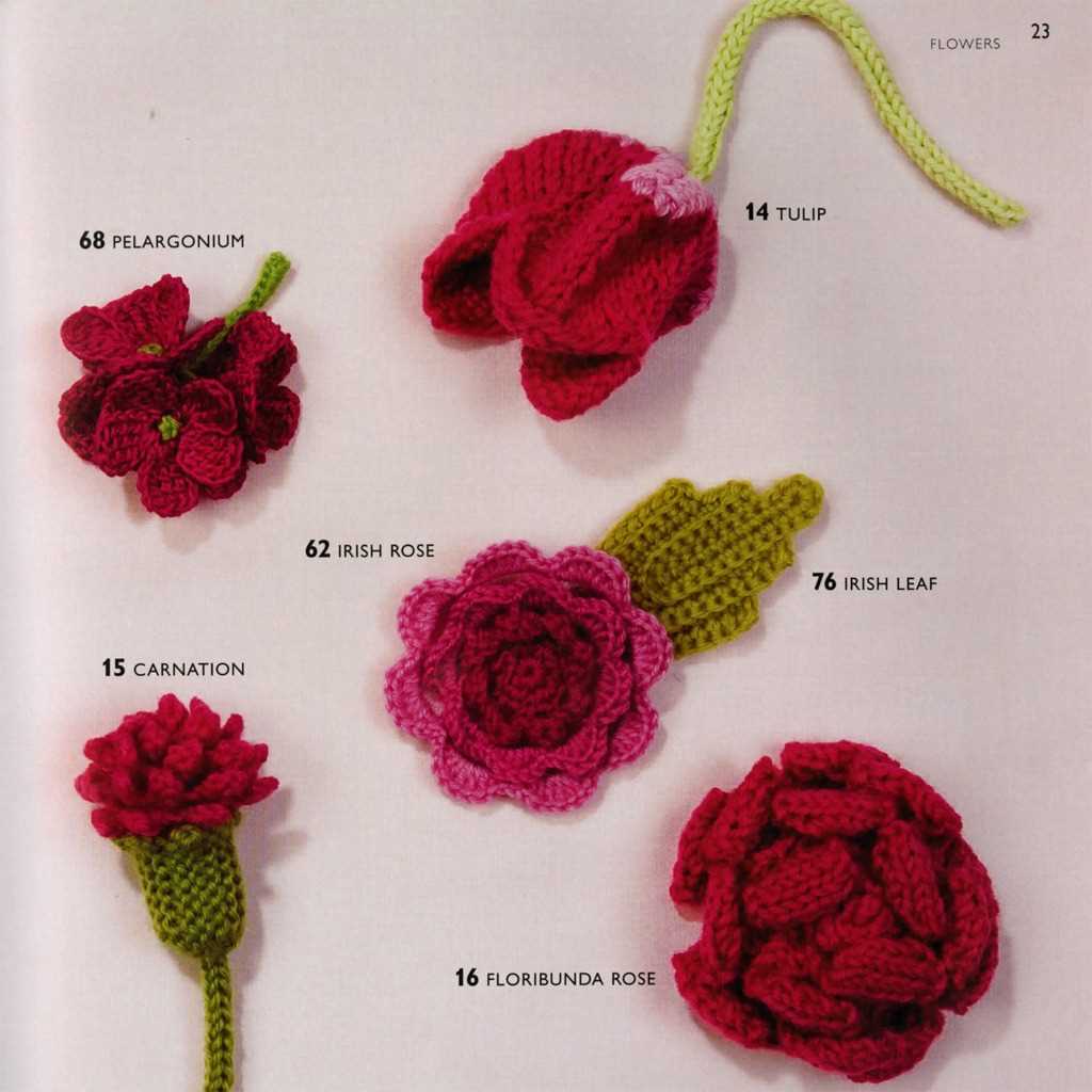 Knit flowers pattern