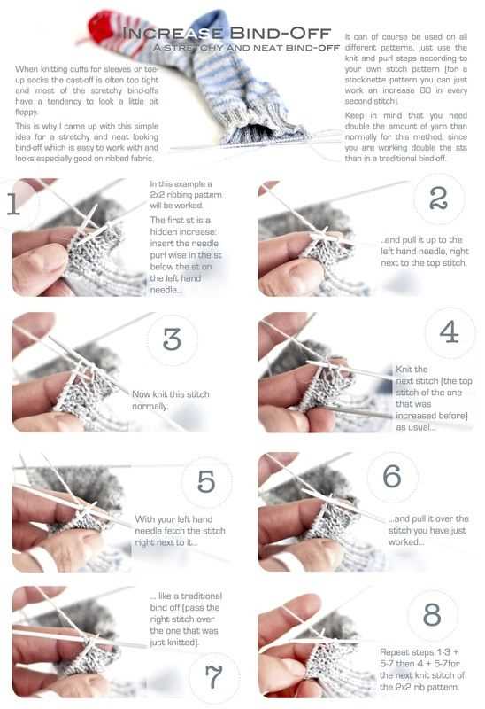Knitting bind off in pattern