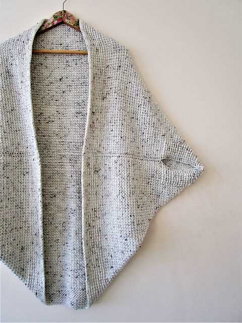 Knit rectangle shrug pattern