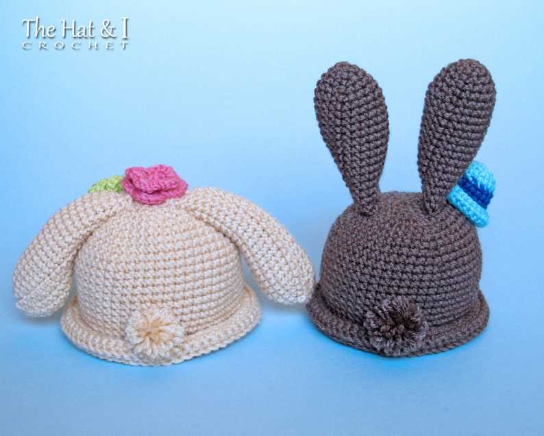 Knitted easter bunny hat pattern