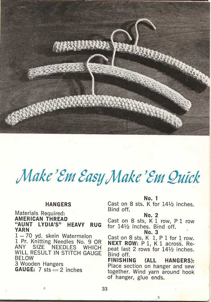 Knitted coat hanger patterns free