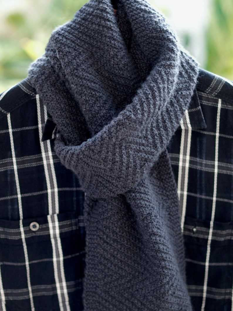Mens scarf knit pattern