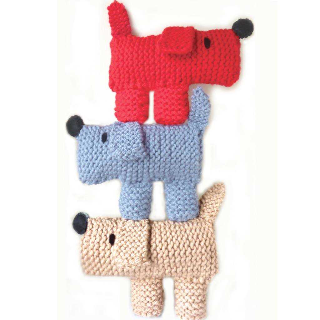 Easy knitted dog toy pattern