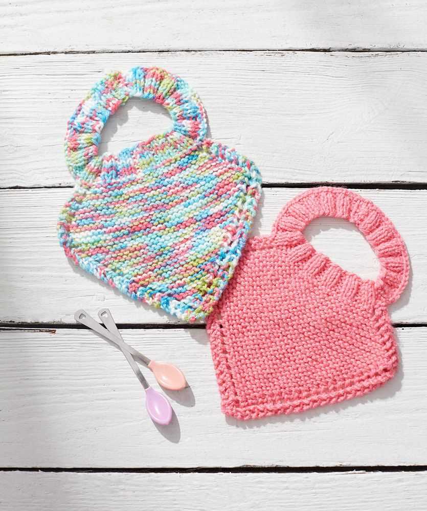 Knitted bib pattern