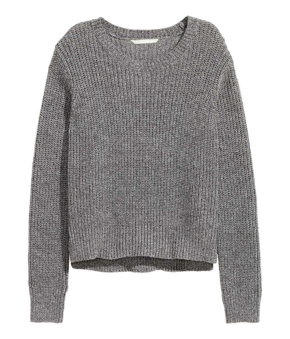 Drop shoulder knit sweater pattern