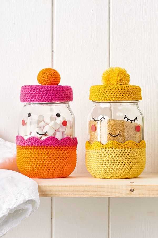 Knitted jar cover pattern