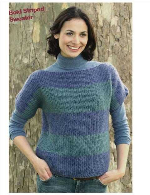 Free boat neck jumper knitting pattern