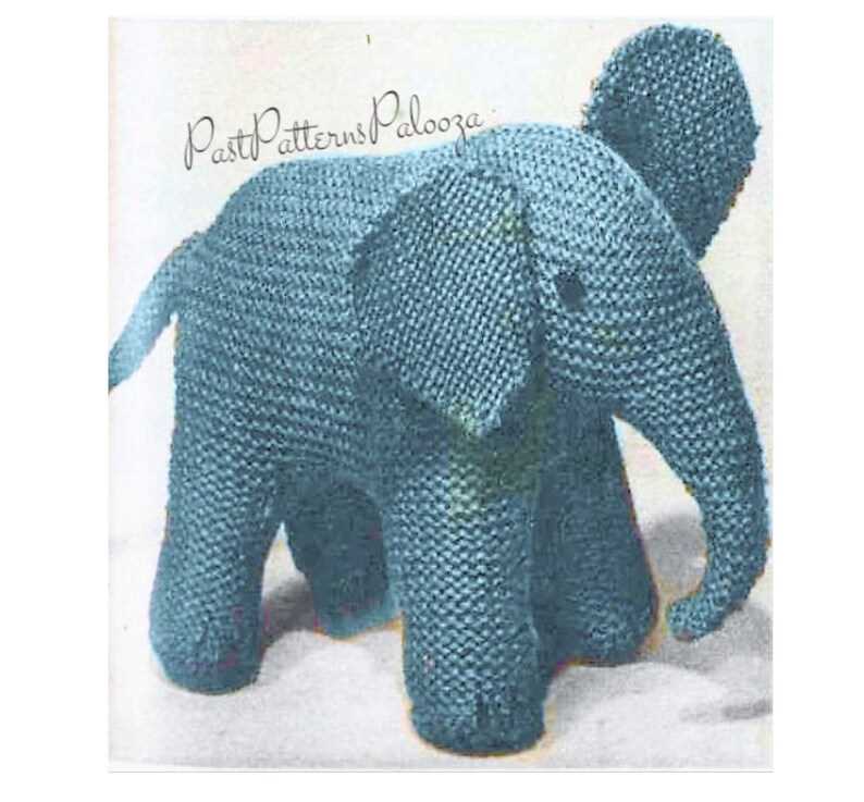 Knitted elephant toy pattern free