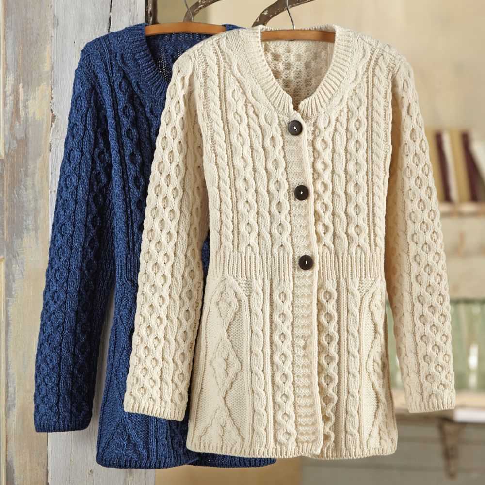 Cardigan pattern knitting