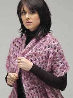 Knitted rectangular shawl patterns