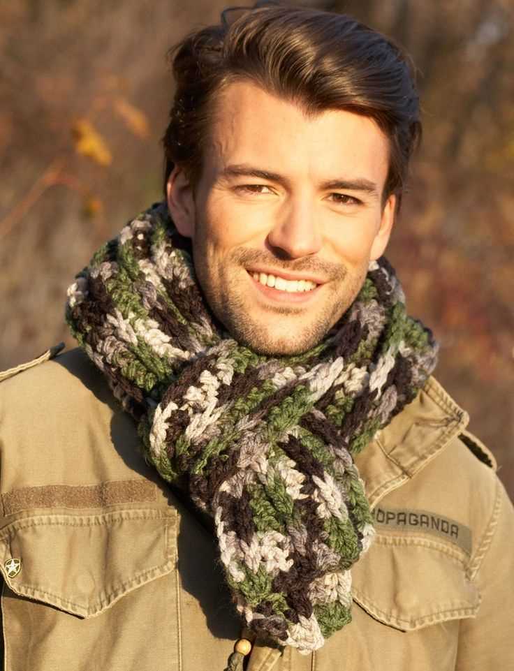 Free easy knitting patterns mens scarf