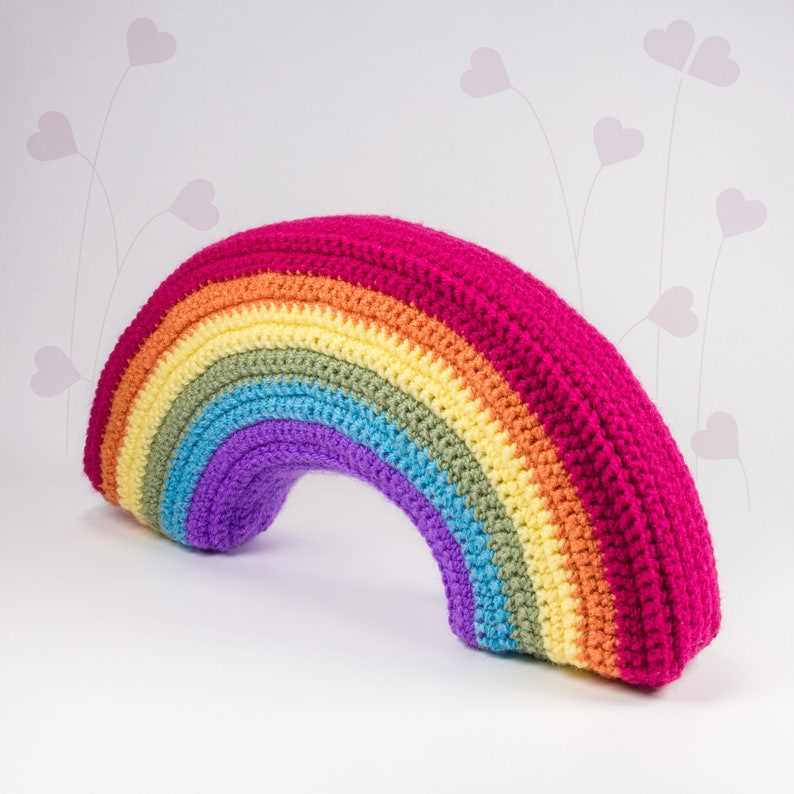 Knitted rainbow pattern