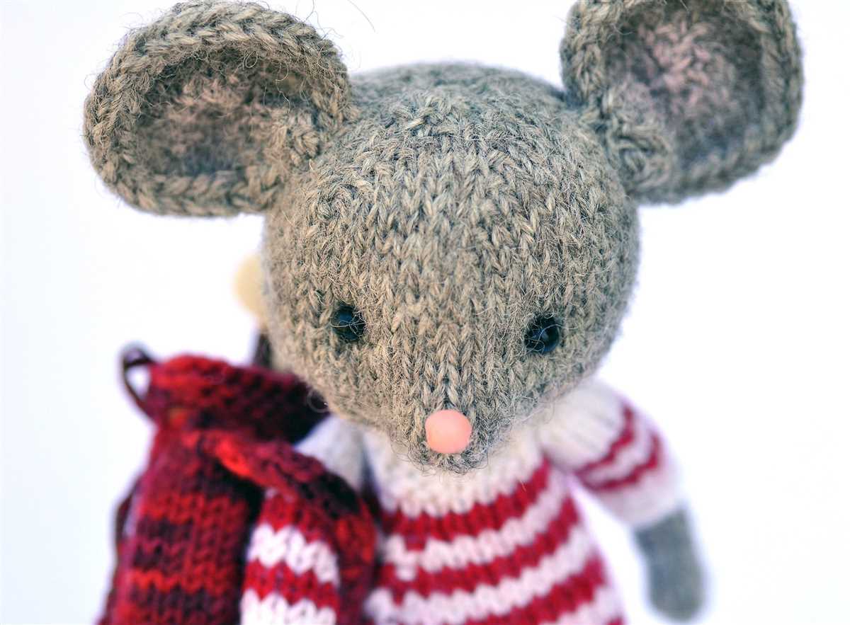 Knitted mice pattern