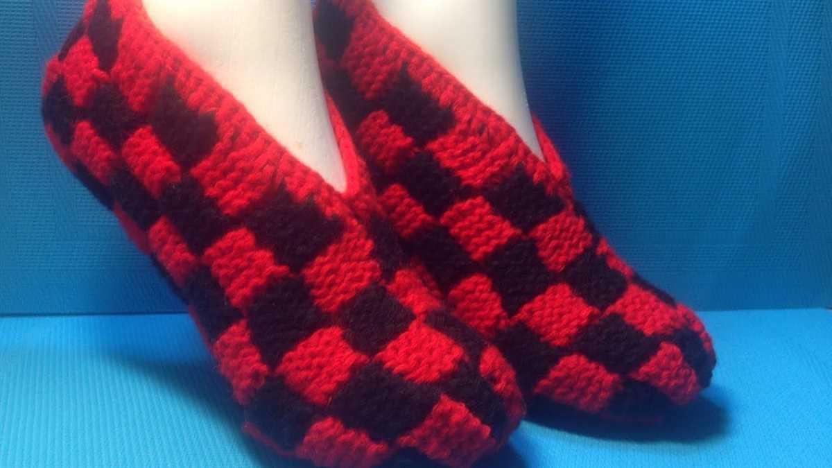 Pattern for knitted slippers from phentex