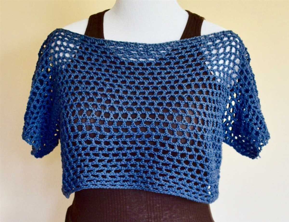 Mesh knit top pattern