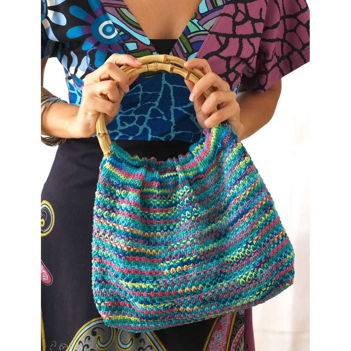 Get crafty with this stylish and practical knitting pattern for a reusable shopping bag Knitted shopping bag free pattern