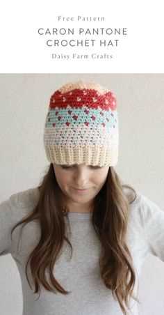 Caron knit hat pattern