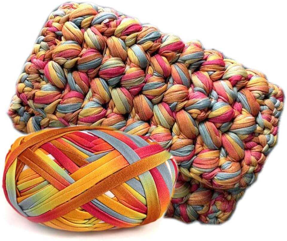 Ribbon yarn patterns knit