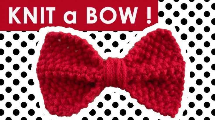 Knitted bow tie pattern