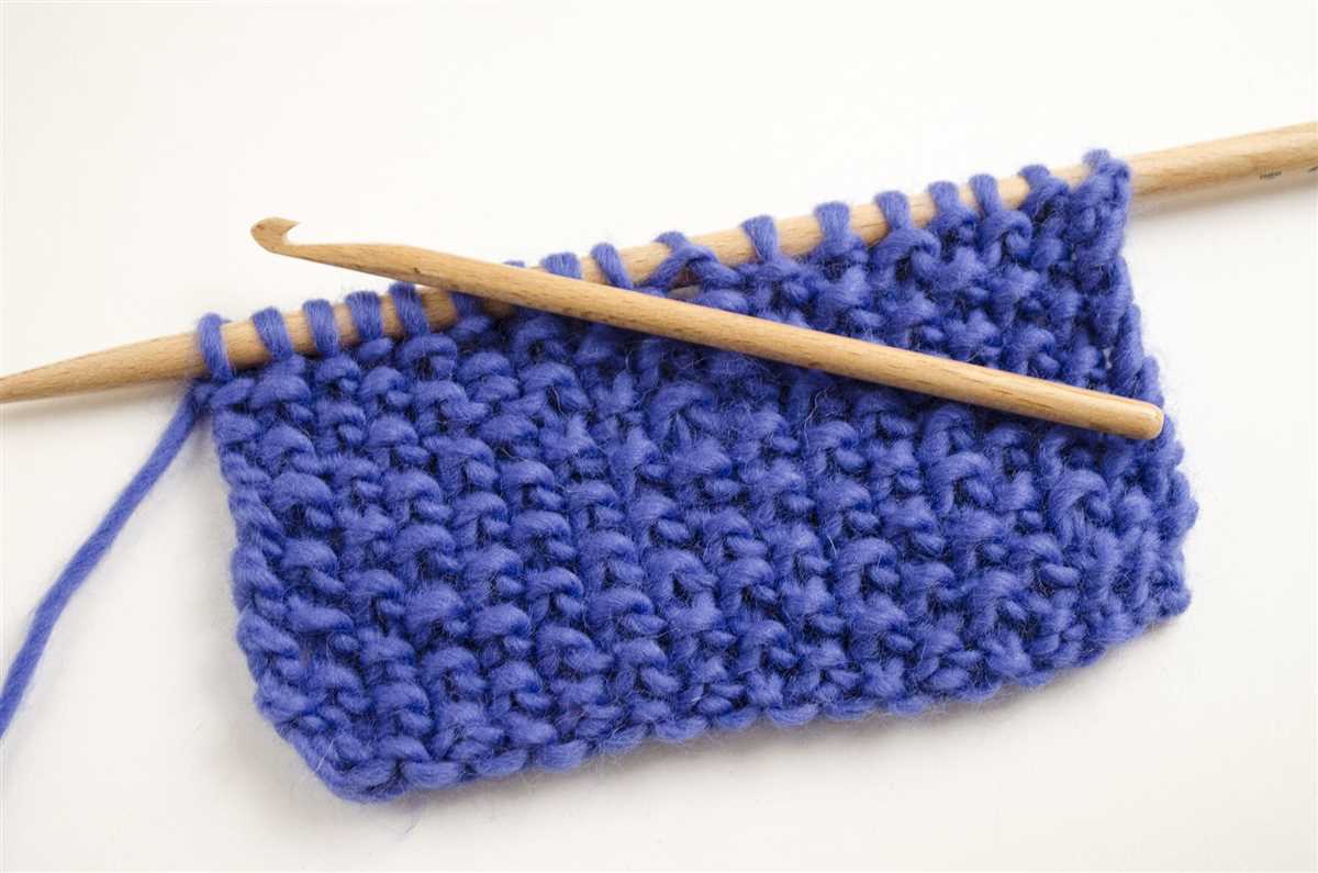 Seed stitch knit blanket pattern