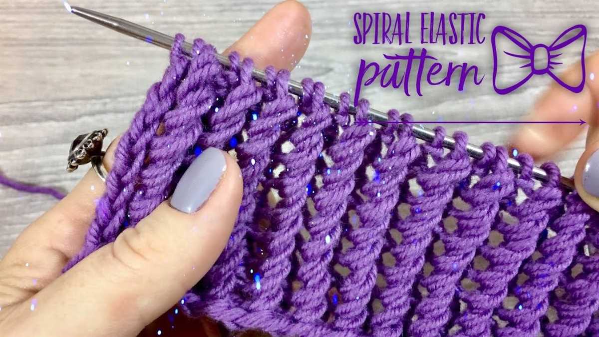 Spiral knitting pattern