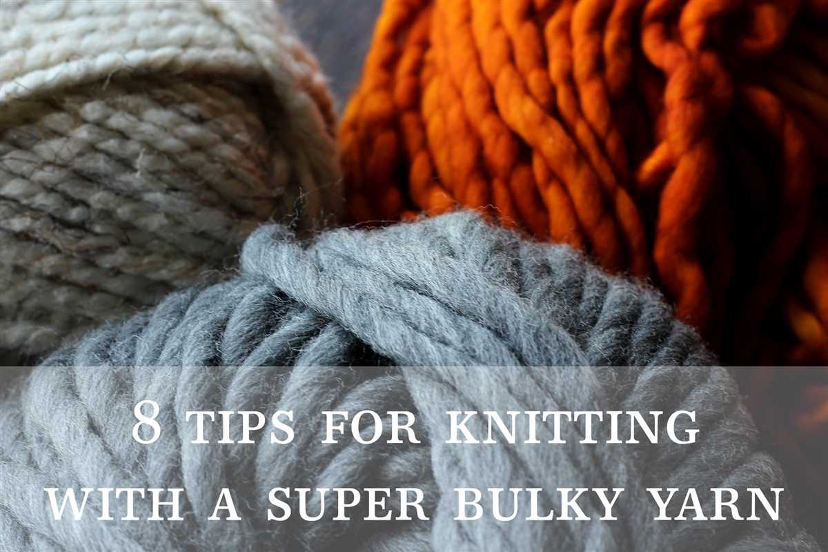 Knitting patterns with bulky yarn
