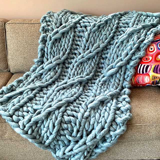 Bulky yarn blanket knit pattern