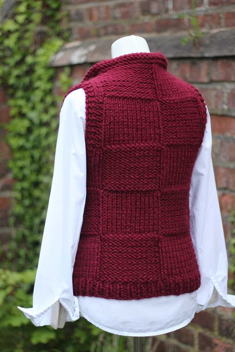 Knitted vest pattern bulky yarn