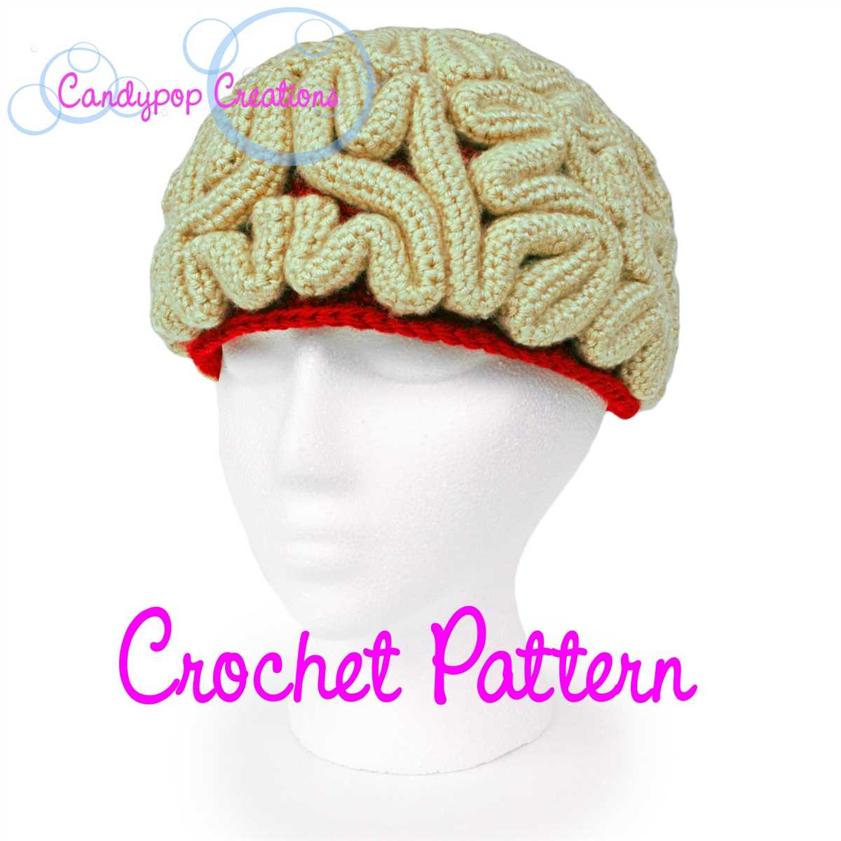 Brain beanie knitting pattern