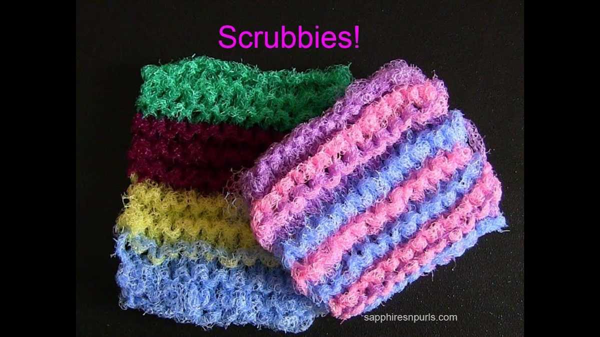 Knitted dish scrubber pattern