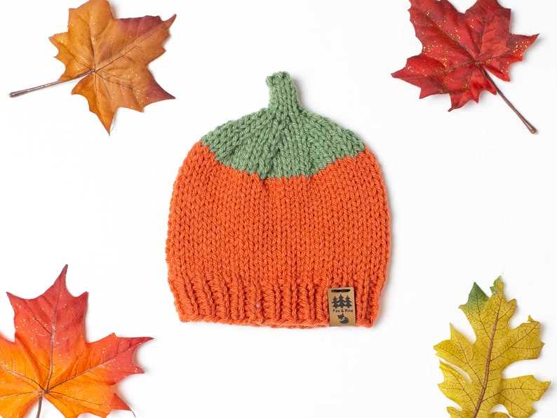Free knitting pattern for pumpkin leaves