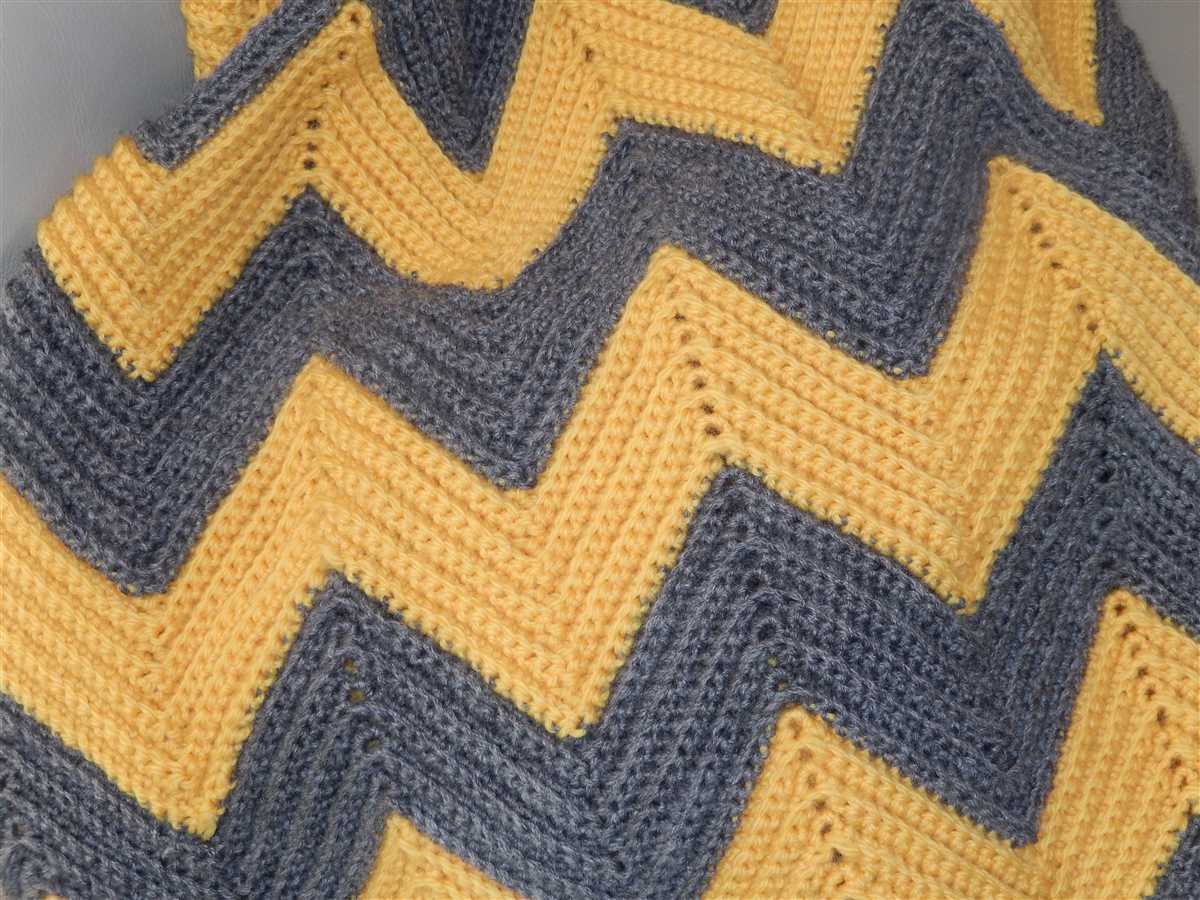 Knit chevron blanket pattern