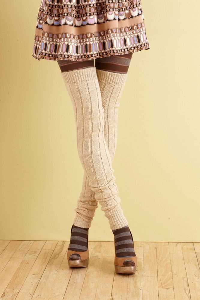 Ribbed leg warmers knitting pattern