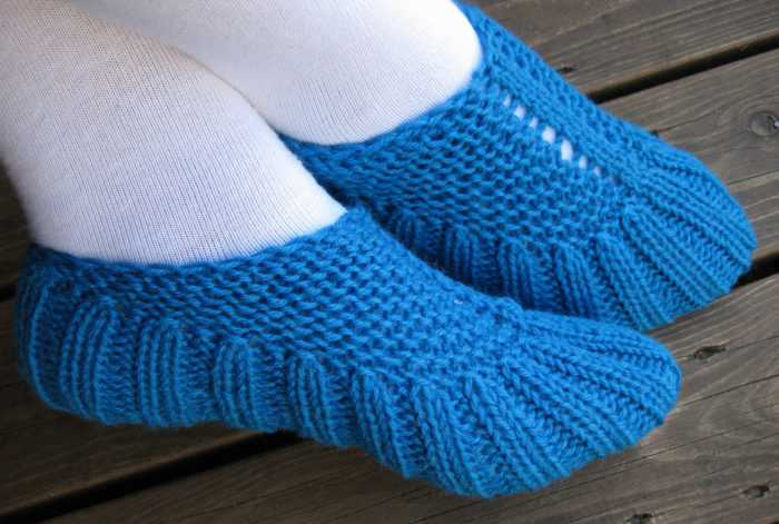 Bed slippers knitting patterns