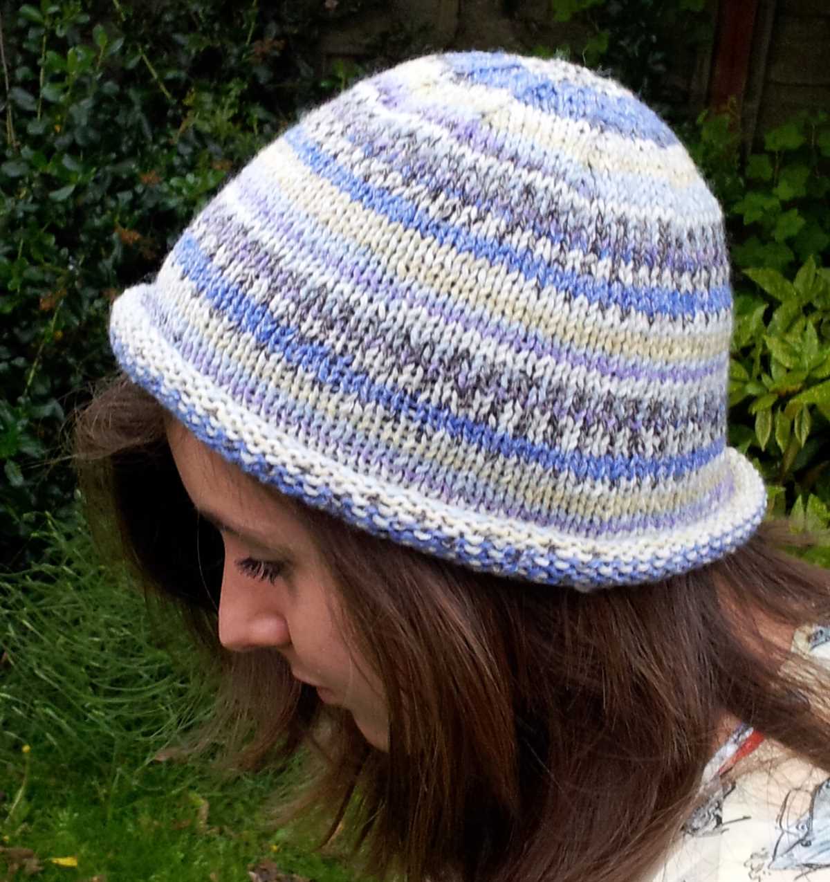 Knit felted brim hat pattern