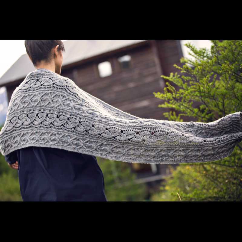 Feather and fan cardigan knitting pattern