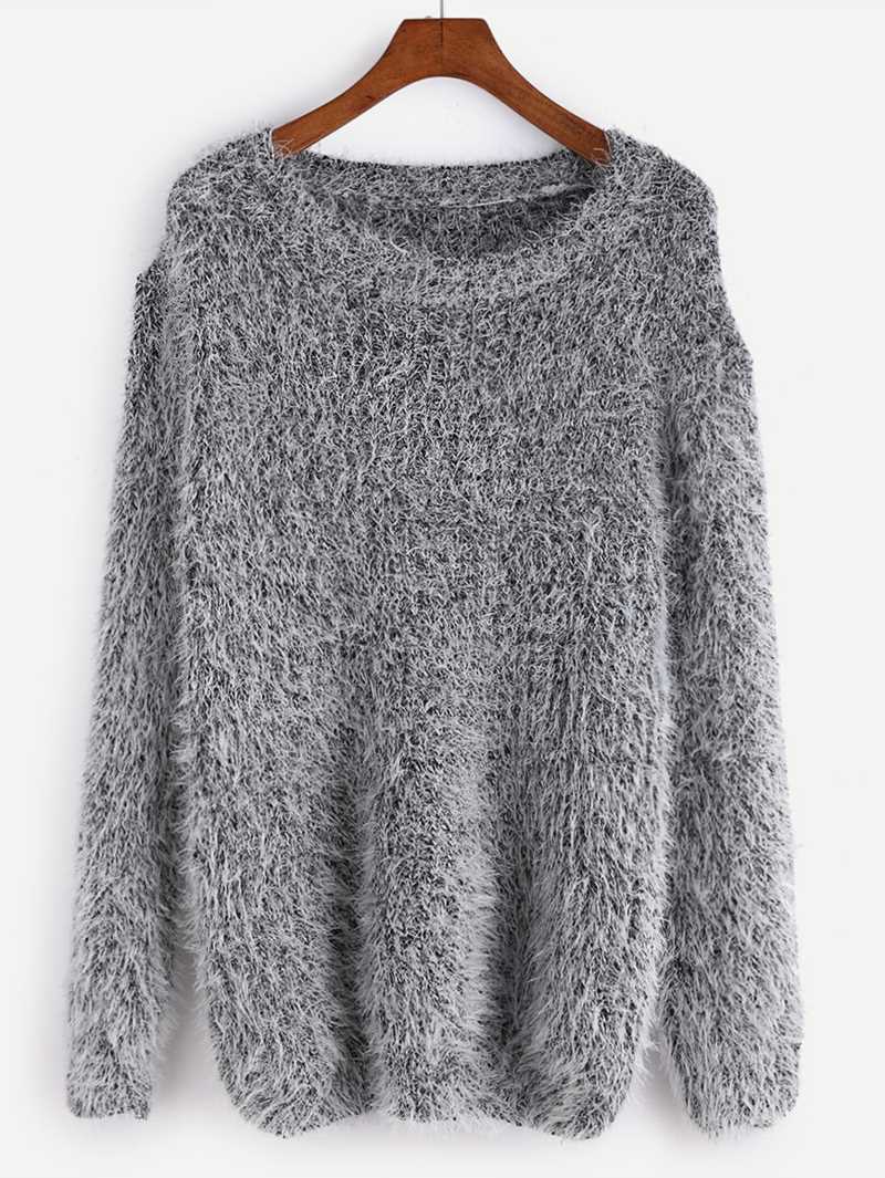 Drop shoulder knit sweater pattern