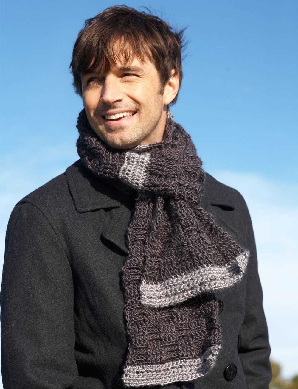Free easy knitting patterns for men's scarves