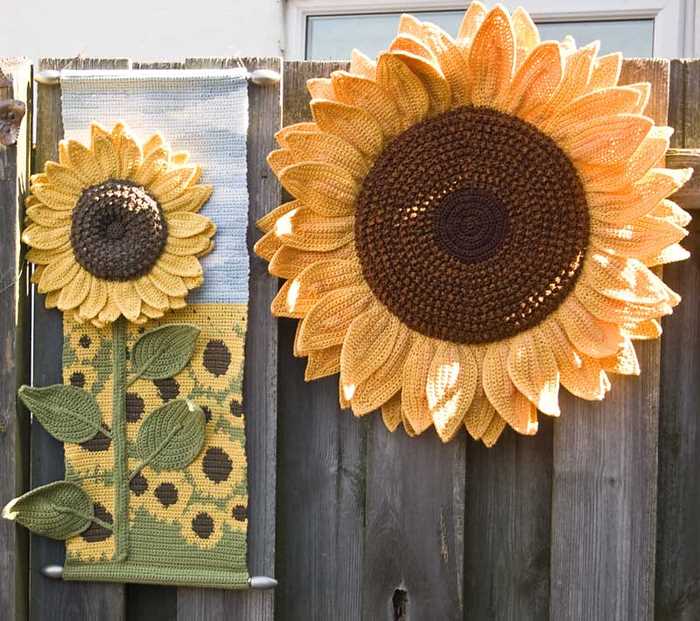 Knitting pattern sunflower