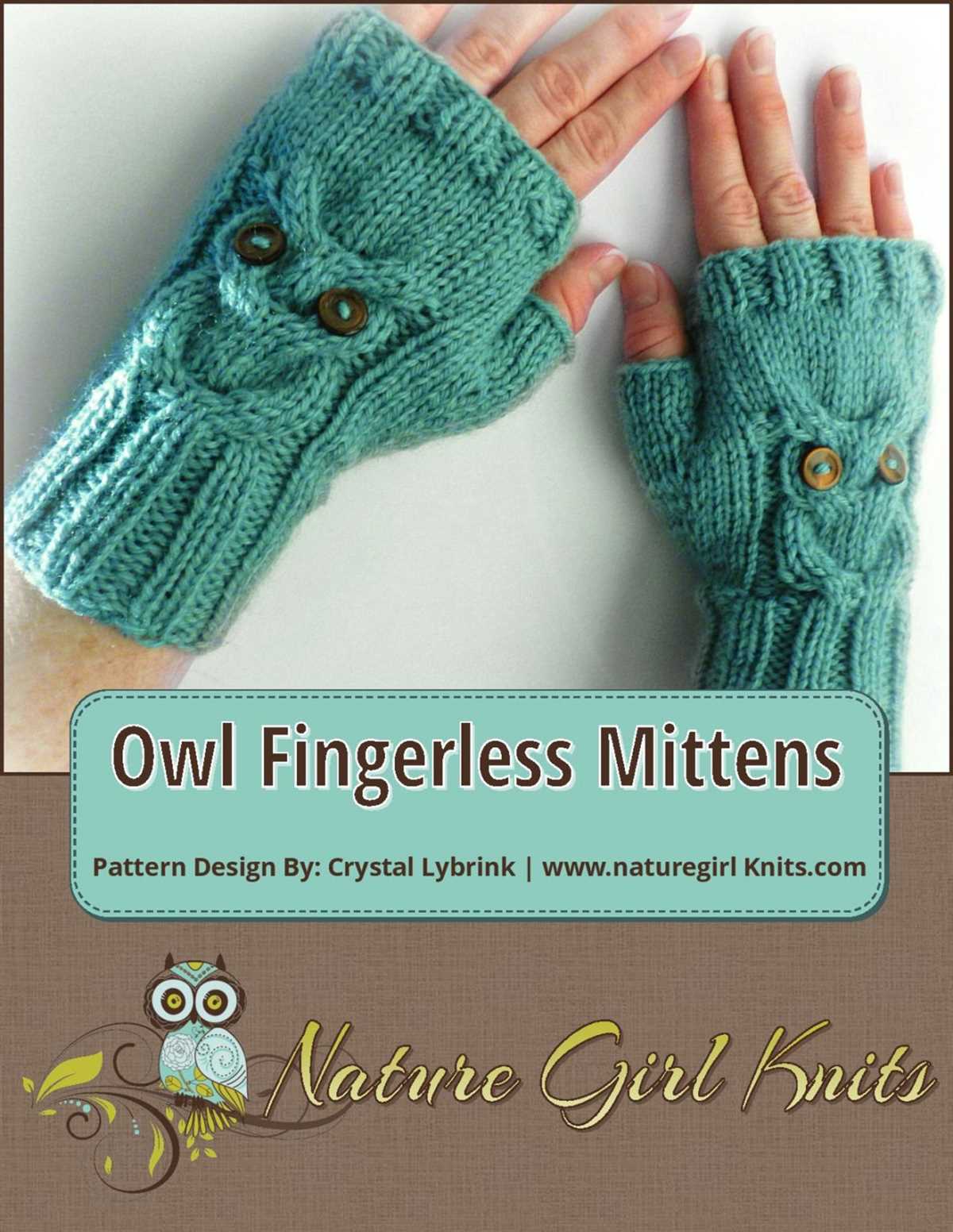 Cable knit mittens pattern