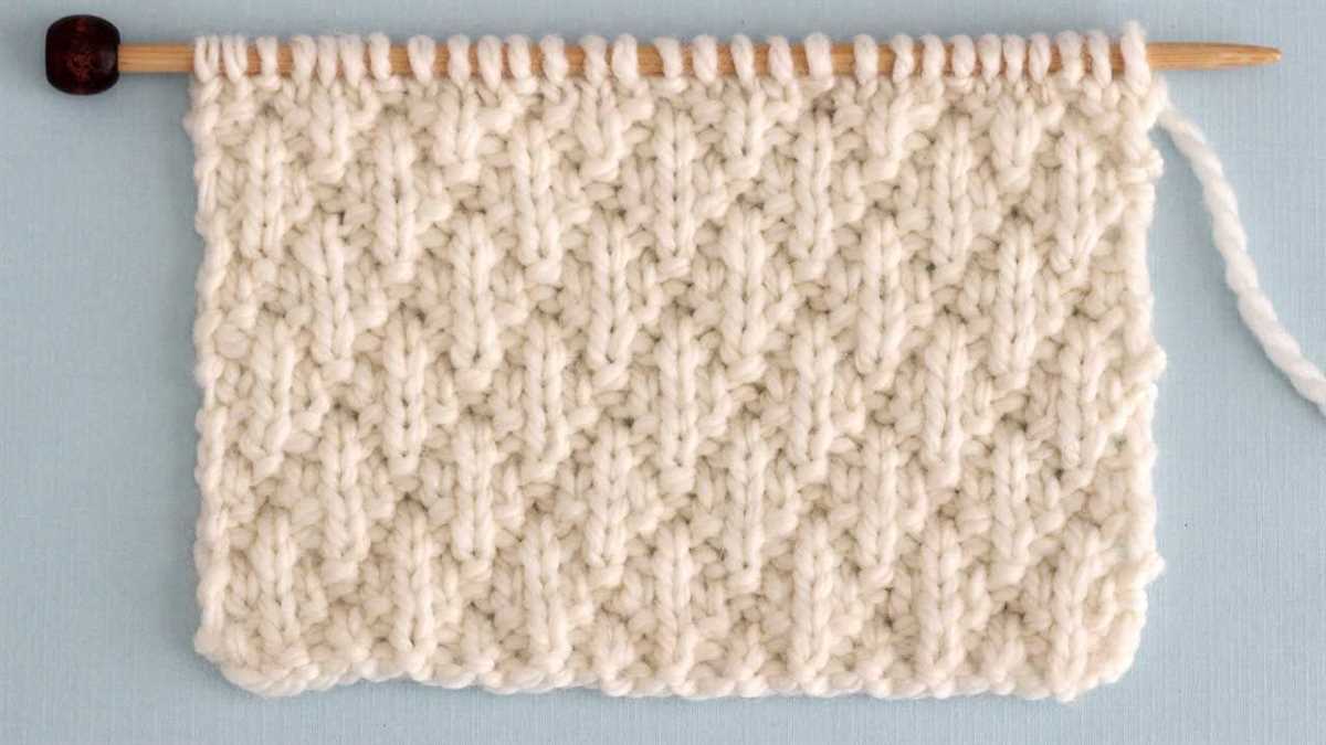 Knit stitch 50 knit + purl patterns